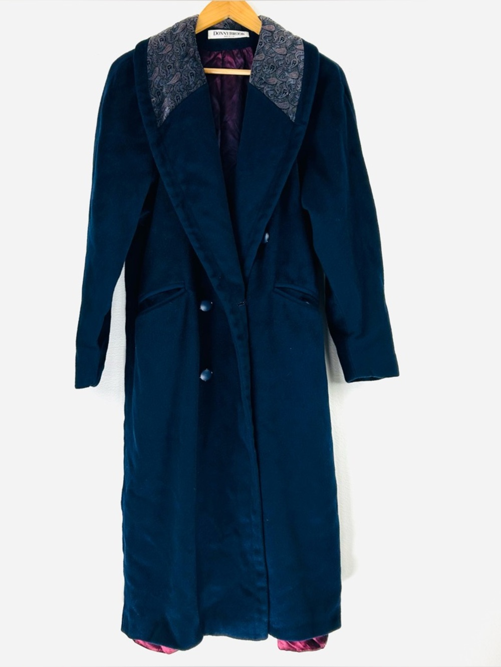 Vtg Donny Brook Women’s Classic Double Breasted Wool Coat